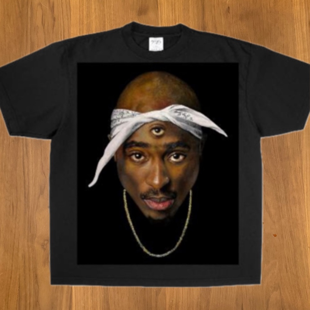 SHAKAWEAR THIRD EYE OVERSIZED MOCK 7.5oz T SHIRT XXL BLACK BRAND NEW